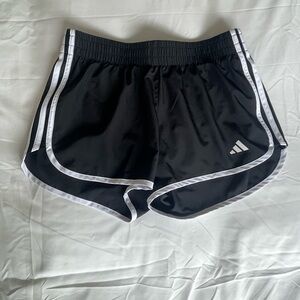 Adidas Women's Black and White Athletic Shorts